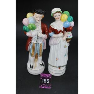 Vintage L&M Lipper & Mann Porcelain Colonial Victorian Balloon Balloons Carnival